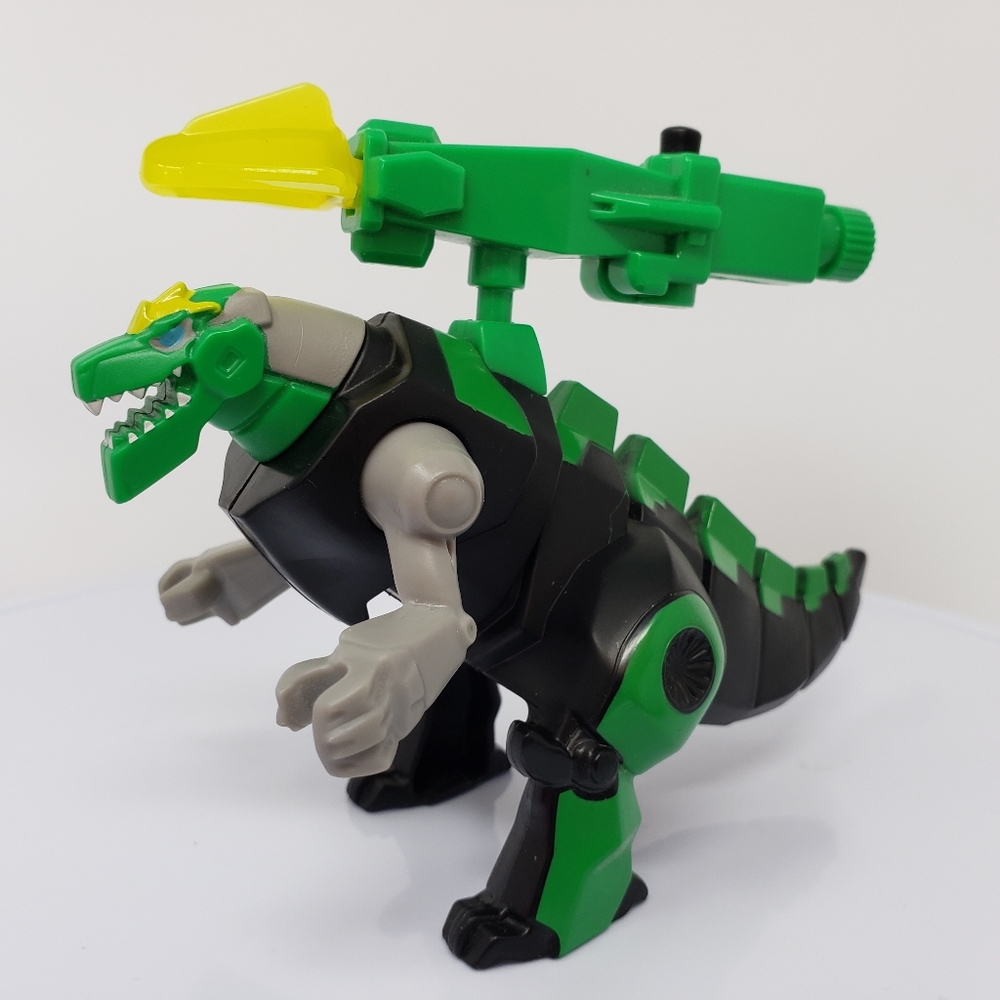 2016 McDonald's Hasbro Transformer Robot Dinosaur Launcher Works